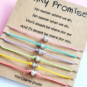 Ensemble de 6 bracelets Pinky Promise, ensemble cadeau damitié BFF Best Friends, bracelets assortis image 7