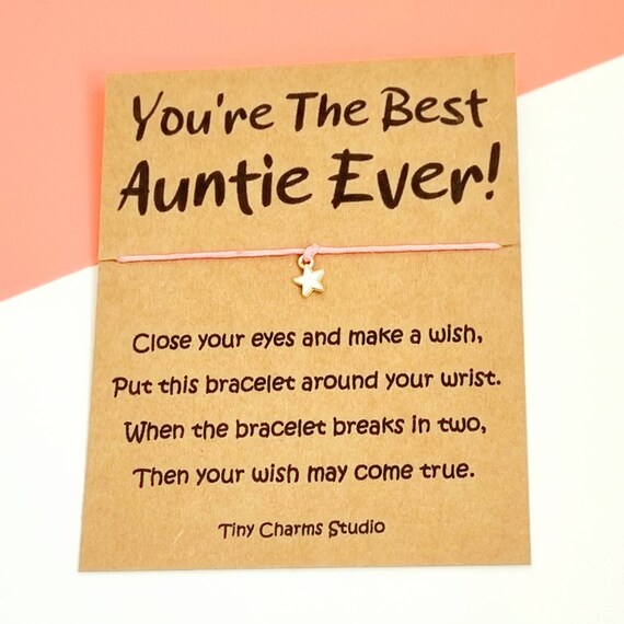 Buy If Aunties Were Flowers, I'd Pick You, Wish Bracelet, Wish String,  Special Gift, Special Auntie, Aunt, Auntie Gift, Aunt Gift, Flower Charm  Online in India - Etsy
