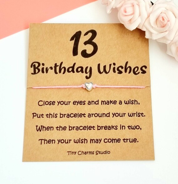 Thirteen 13th Birthday Wishes For Daughter 13Th Birthday Wish Bracelet Birthday Gift For Daughter Son - Etsy India Thirteen 13th Birthday Wishes For Daughter 13Th Birthday Wish Bracelet Birthday Gift For Daughter Son - Etsy India