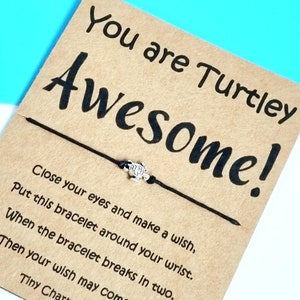 You Are Turtley Awesome Wish Bracelet, Turtle Bracelet, Sea Turtle ...