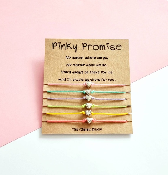 Pinky Promise Love Friendship Bracelet Adjustable Handmade Matching Cute  Gift | eBay