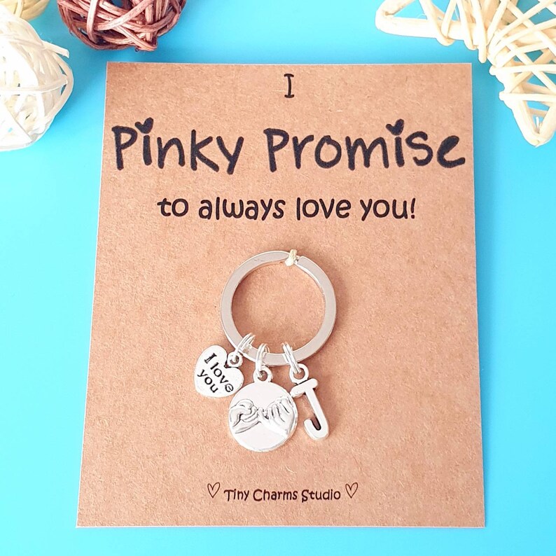 Pinky Promise personalised Keyring Couples Gift