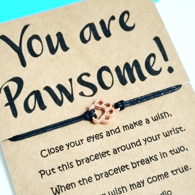 Inspirational Gift Gift For Her You Are pawsome Wish Bracelet