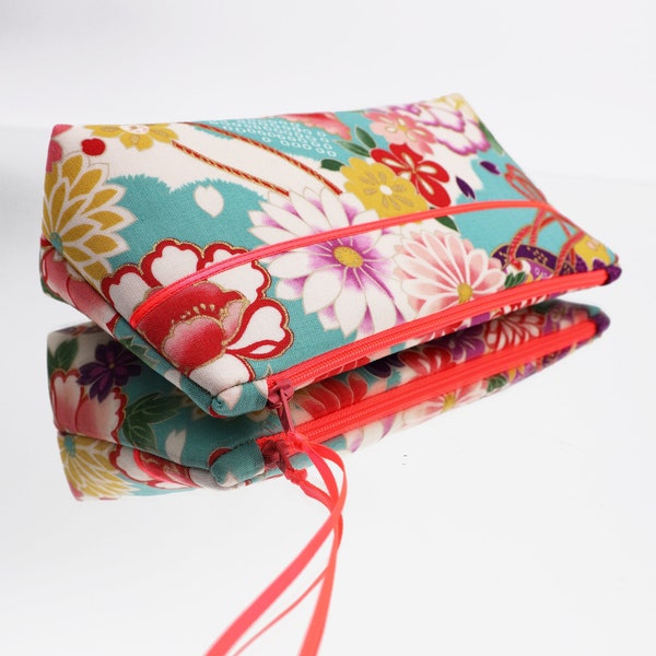 byZoon - trousse S,M,L - TZUZUMI - rose fluo - tissu japonais