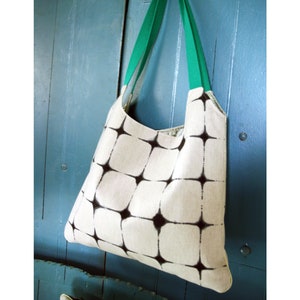 byZoon - sac Kumi - série tie&dye - anses vertes - tissu japonais