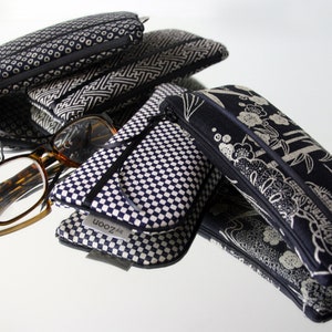 byZoon - étui à lunette Homme - série "black&black" - tissu traditionnel Japonais