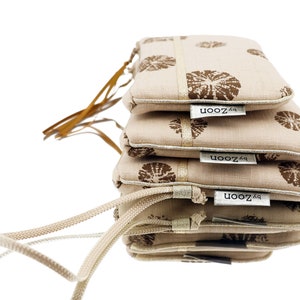 byZoon - pochettes S, M, L - motif "UNI" beige - tissu japonais
