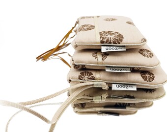 byZoon - pochettes S, M, L - motif "UNI" beige - tissu japonais