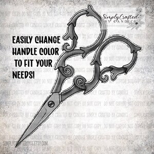 Vintage Scissor Clipart Element, Vintage, Scissors, Vintage Clipart, Clipart Elements, Sewing Clipart, Vintage Scissors