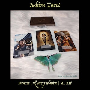 EM ESTOQUE - Sahira Tarot - 78 cartas - Arte AI - Diversos - Queer-Inclusivo