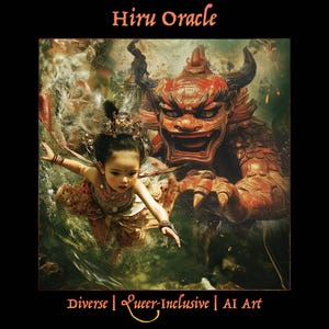 在庫あり - Hiru Oracle - 64 枚のカード - 多様性 - クィアを包括 - AI アート
