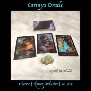 在庫あり - Carinya オラクルカード - 64 枚 - AI アート - 多様性 - クィアを包括