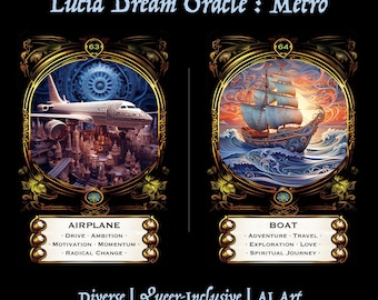 EN STOCK - Lucid Dream : Metro - Oracle Cards - 64 cartes - Art IA - Divers - Queer inclus