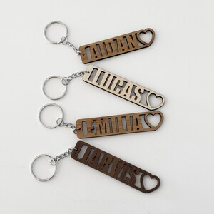 Laser Cut Personalized Cute Keychain With Heart | Custom Keychain for ...