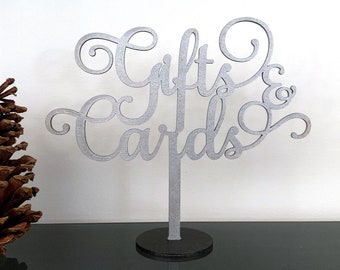 Laser Cut Wedding Signs For Wedding - Wooden Gifts And Cards Sign For Wedding Reception- Table Signage For Wedding Table - Wedding Decor