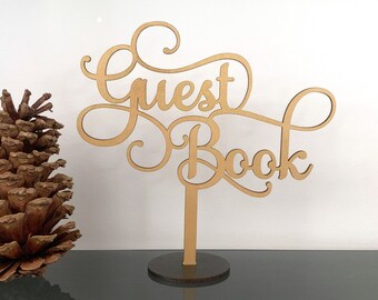 Laser Cut Wedding Signs For Wedding - Wooden Guest Book Sign For Wedding Ceremony - Table Signage For Wedding Table - Wedding Decor