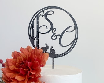 Laser Cut Wedding Cake Topper - Family Name Personalized Cake Topper Wedding - Wedding Cake Topper Bride and Groom - Cake Topper Custom