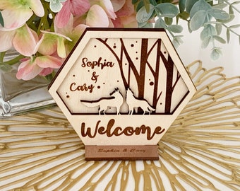 Laser Cut Wedding Signs For Wedding - Wooden Wedding Welcome Sign For Wedding Ceremony - Table Signage For Wedding Table - Wedding Decor