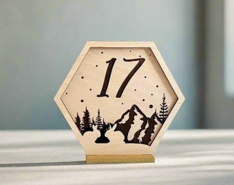 Bunny Family Wedding Table Numbers with Customized Base - Bunny Wedding Decoration - Table Setting - Birthday and Event Table Numbers