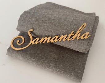Wedding wood names ,- Wedding place cards Wedding table decorations - laser cut names, wedding table decor - wedding reception table decor