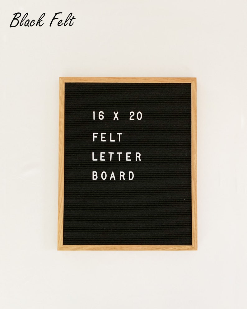 Wooden Letter Board Rustic Frame Message Board Modern Black
