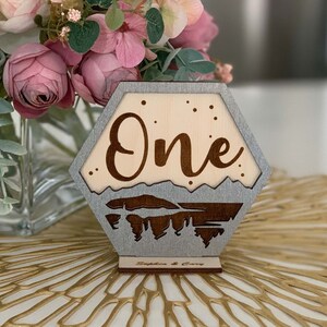 Laser Cut Wedding Table Numbers Lakeside Table Numbers For Reception Wooden Wedding Signs For Wedding Table Wedding Decor image 7