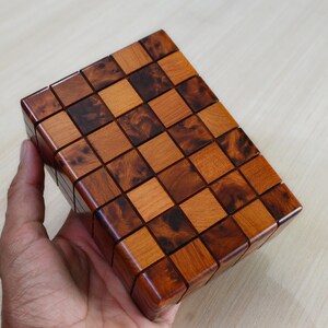 Thuya Wood Jewelry Box | Handmade Storage Box from Morocco | Unique Gift for Her | Wooden Keepsake Box