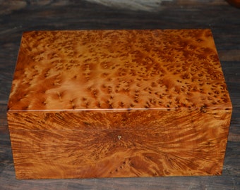 Handmade Thuya Wood Jewelry Box: Large Keepsake Organizer