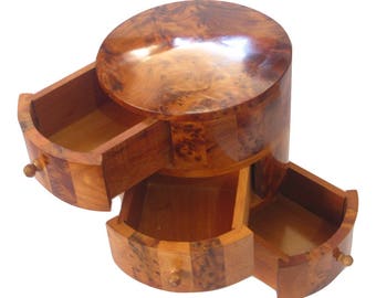 New Jewerly Box Thuya Wood With 3 Drawers