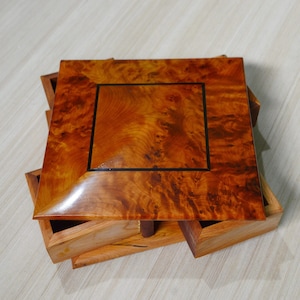 Secret Opening Jewelry Box,Unique Trinket Box,Home Decor,Puzzle Lock Box,Wooden Handmade Box,Wooden Mystery Box,Decorative Storage Box