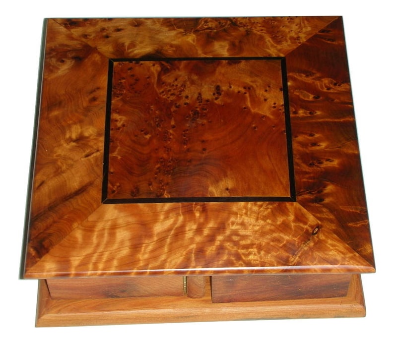 New Thuya Burl Box With Four Drawers