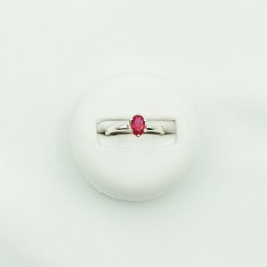 Sterling Silver Lab Ruby Ring