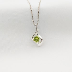 Sterling Silver Peridot Pendant