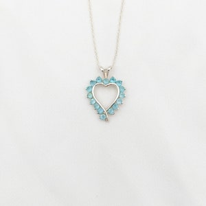 Sterling Silver Apatite Heart Pendant