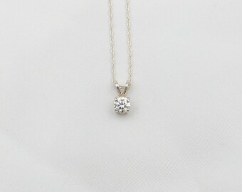 Sterling Silver Moissanite Pendant