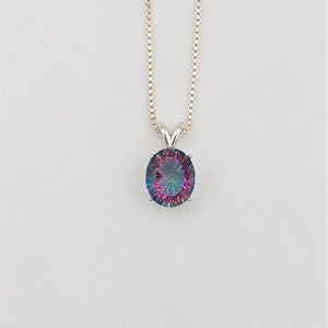 Sterling Silver Rainbow Quartz Pendant