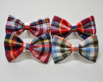 Plaid Bow Tie / Flannel Bow Tie / Dog Bow Tie / Pet Bow Tie / Autumn / Fall Bow / Dog Accessories / Dog Bow / Bowtie / Tartan / Photoshoot