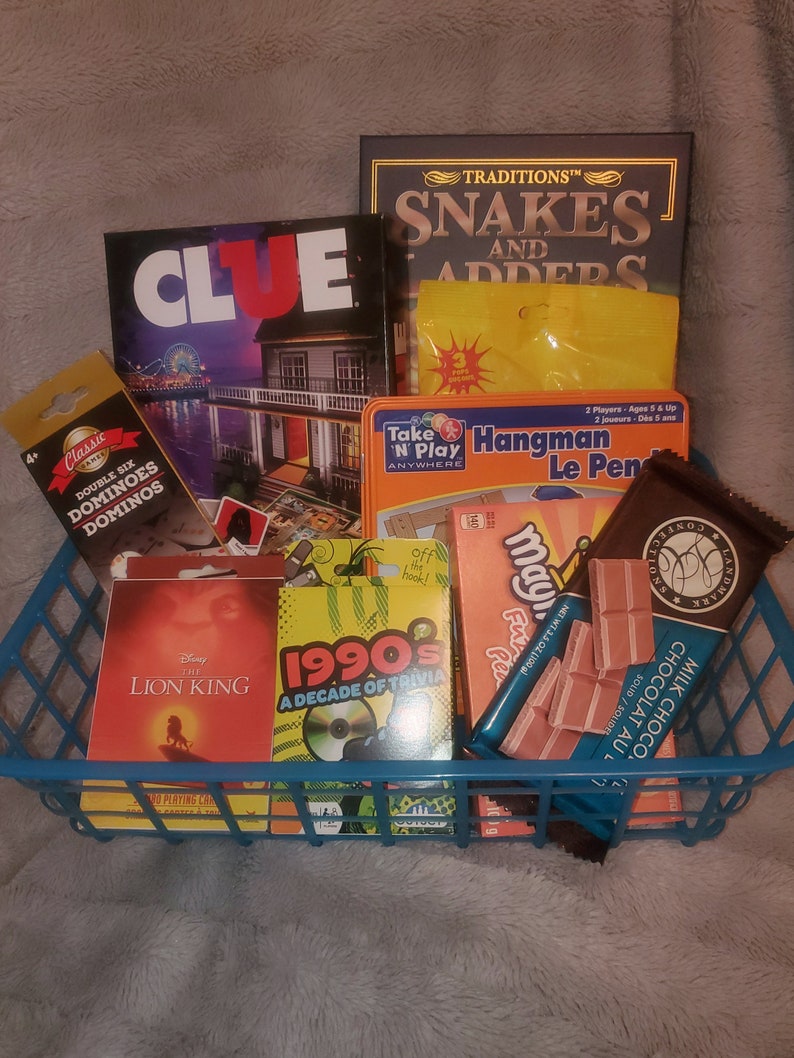 Game night basket Etsy