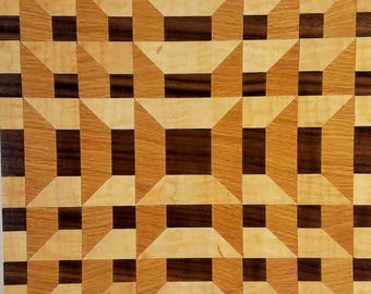 Wood Wall Art Decor- 3D Geometric- FREE SHIPPING