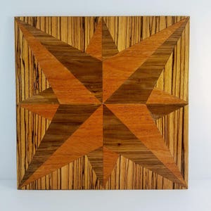 Rustic modern home decor - geometric wood wall art - handmade wood high end veneer - FREE SHIPPING
