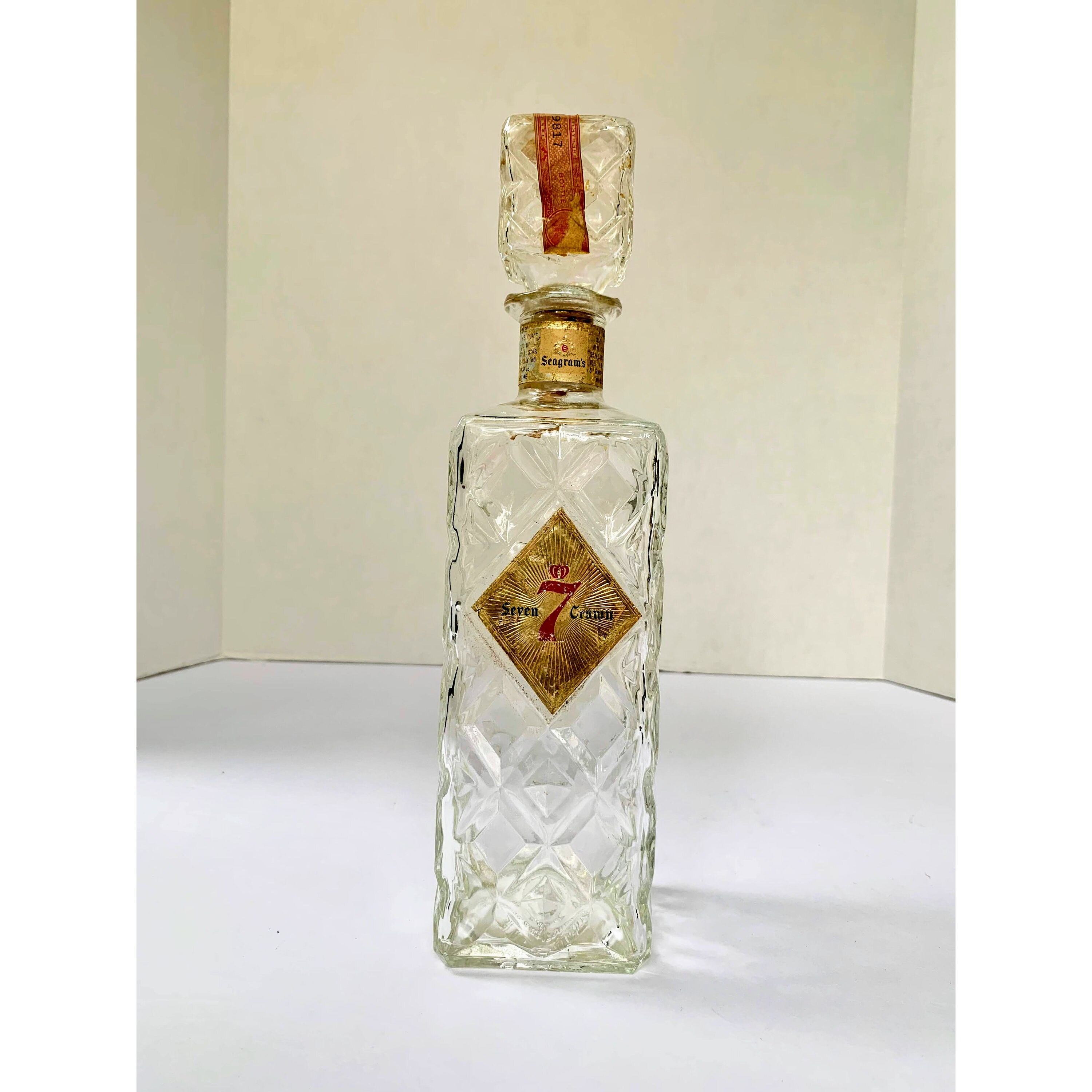 Vintage midcentury Seagrams 7 Crown whiskey bottle decanter Etsy
