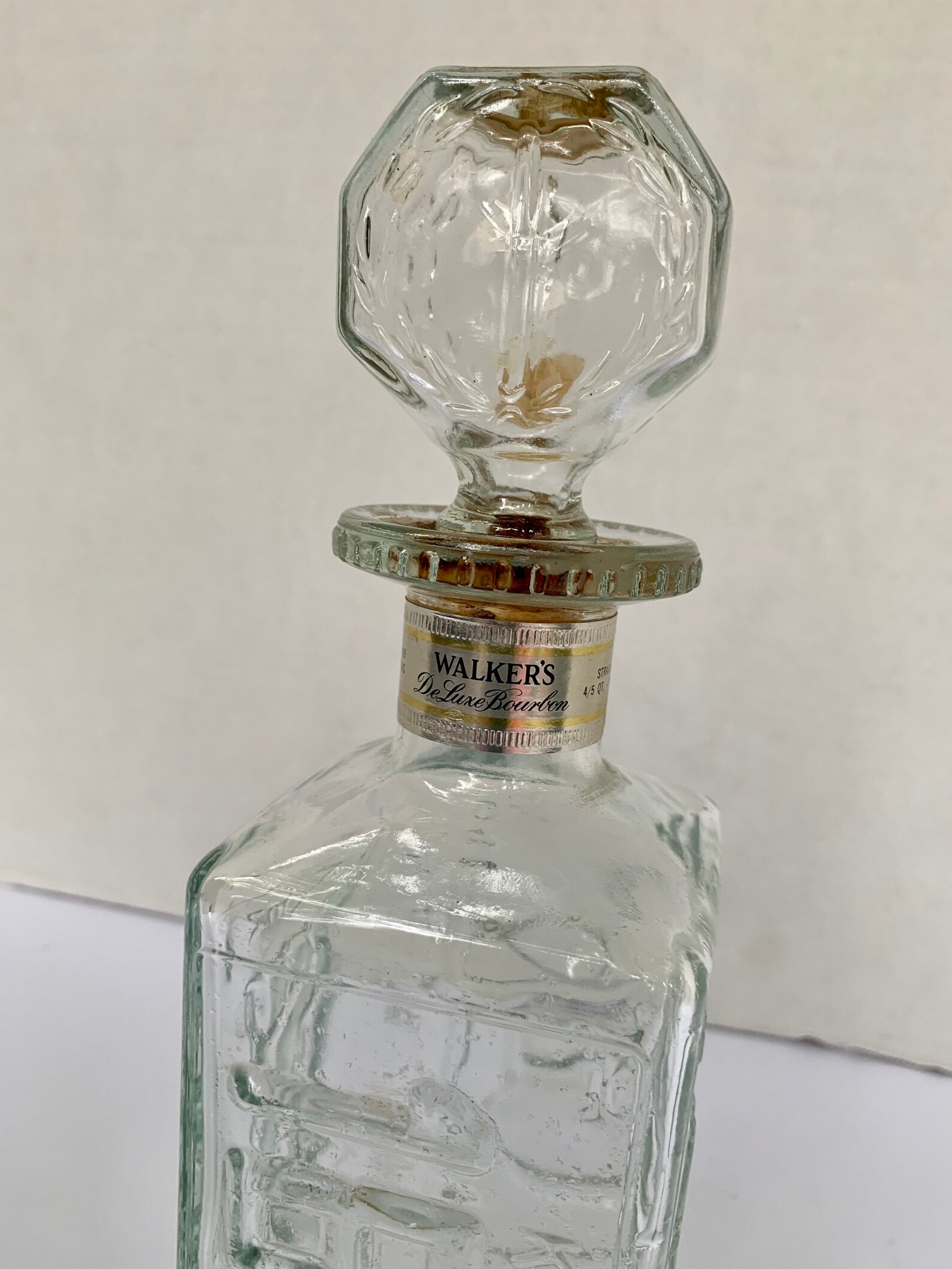 Walkers Deluxe Bourbon 1974 License Plate Bottle Whiskey Etsy