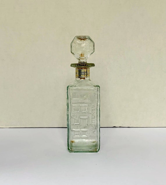 Walkers DeLuxe Bourbon 1974 license plate bottle whiskey Etsy
