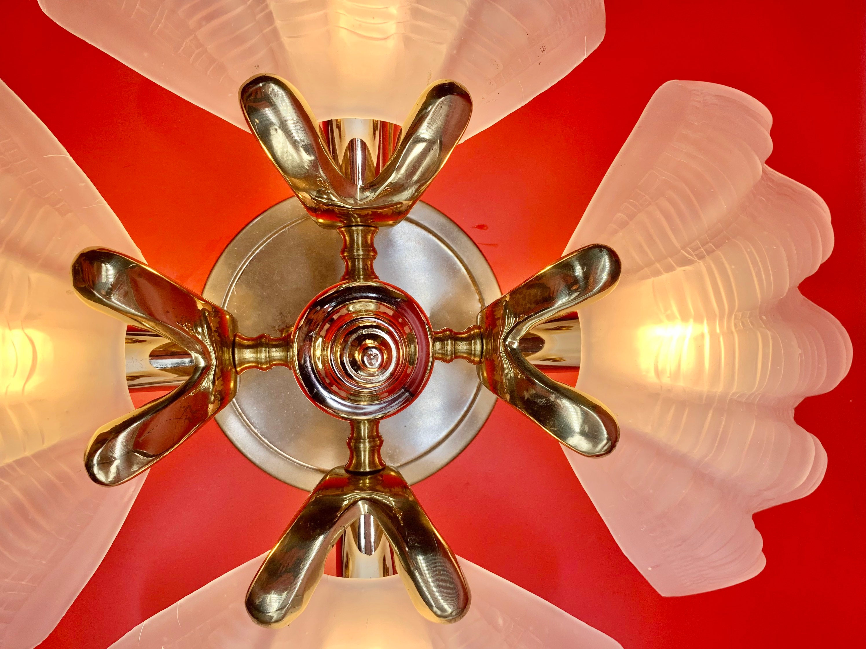 Vintage Semiflushmount Shell Ceiling Light Circa1980s Etsy