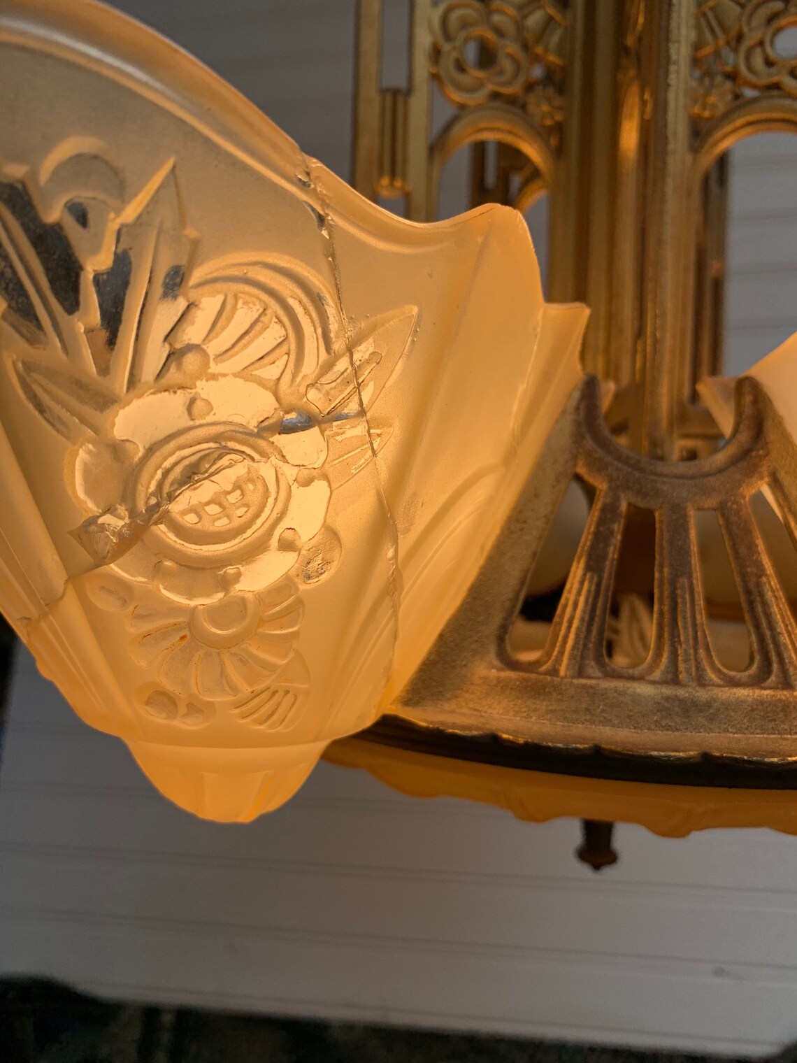 Lightolier After Sunset Art Deco fivebulb chandelier with Etsy