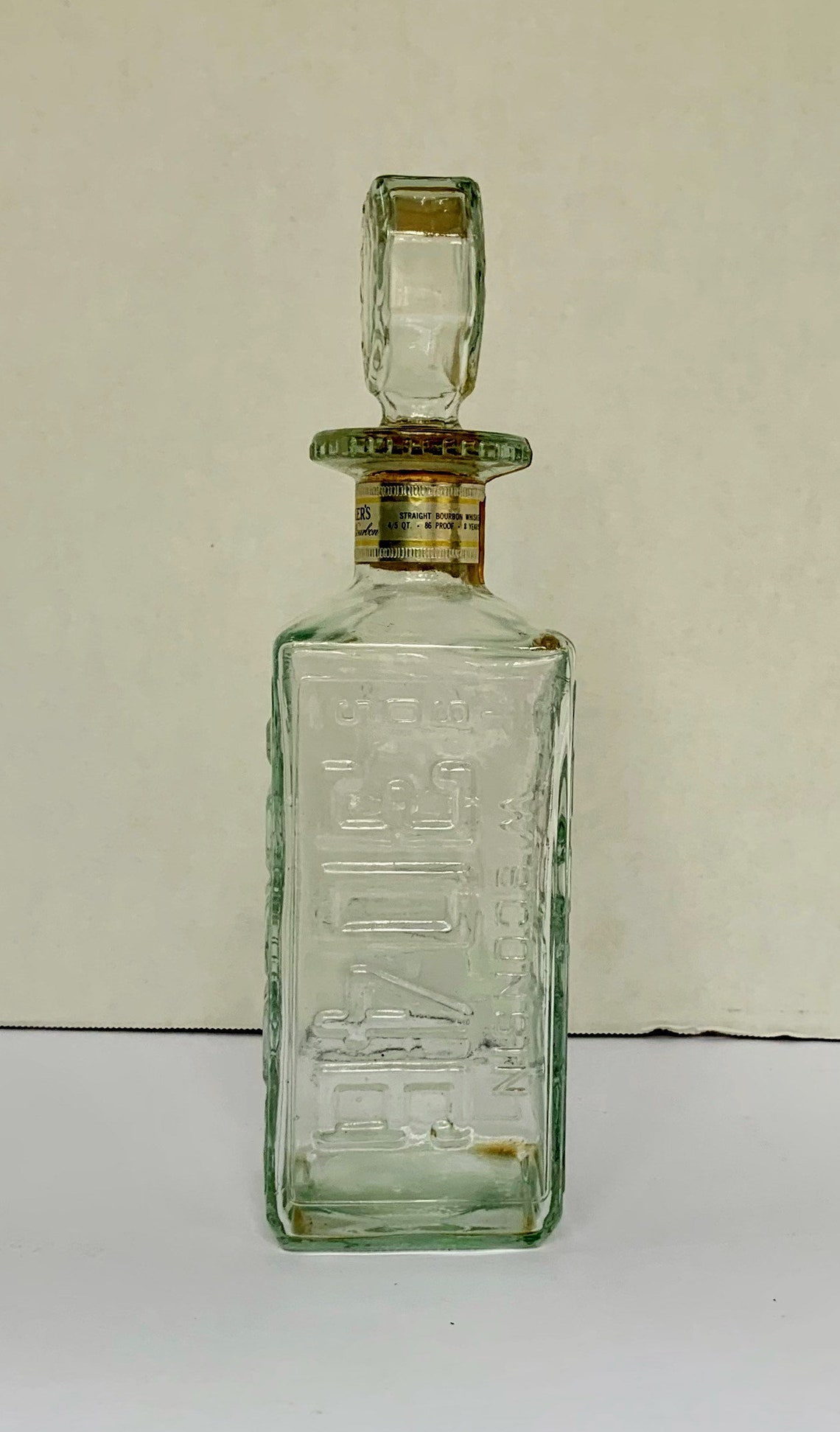 Walkers DeLuxe Bourbon 1974 license plate bottle whiskey Etsy