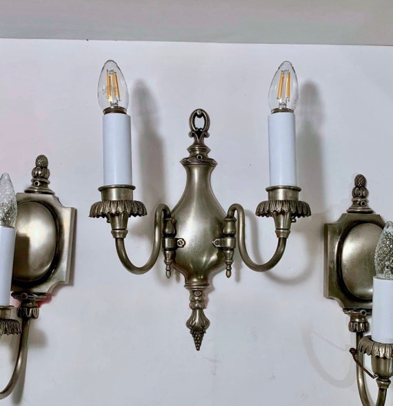 Pewter sconces outlet
