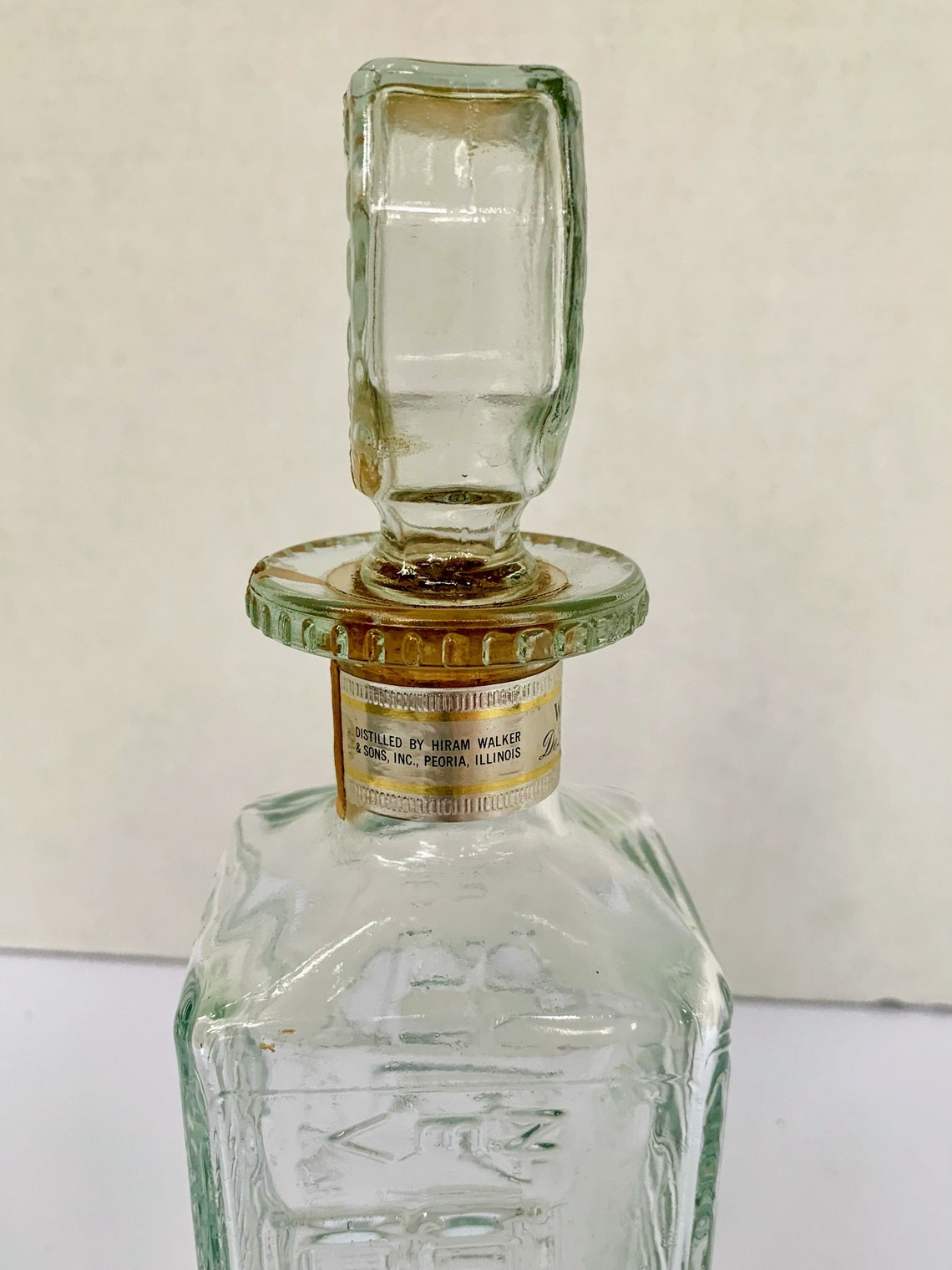 Walkers Deluxe Bourbon 1974 License Plate Bottle Whiskey Etsy