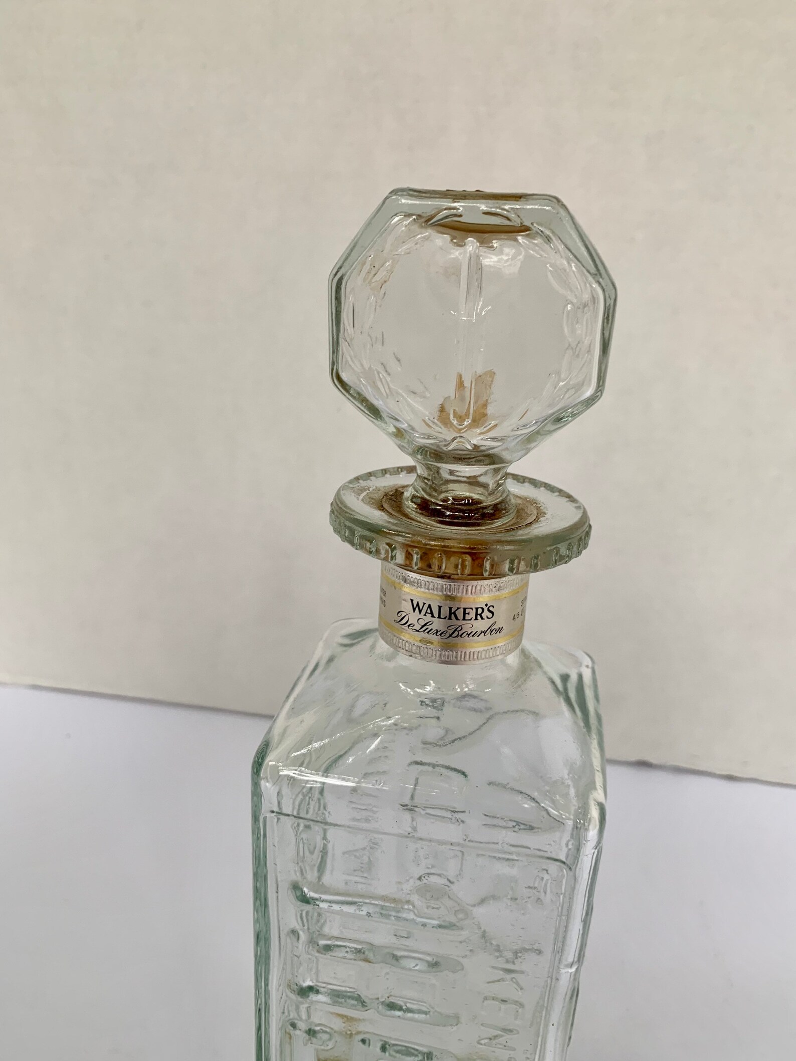 Walkers Deluxe Bourbon 1974 License Plate Bottle Whiskey Etsy