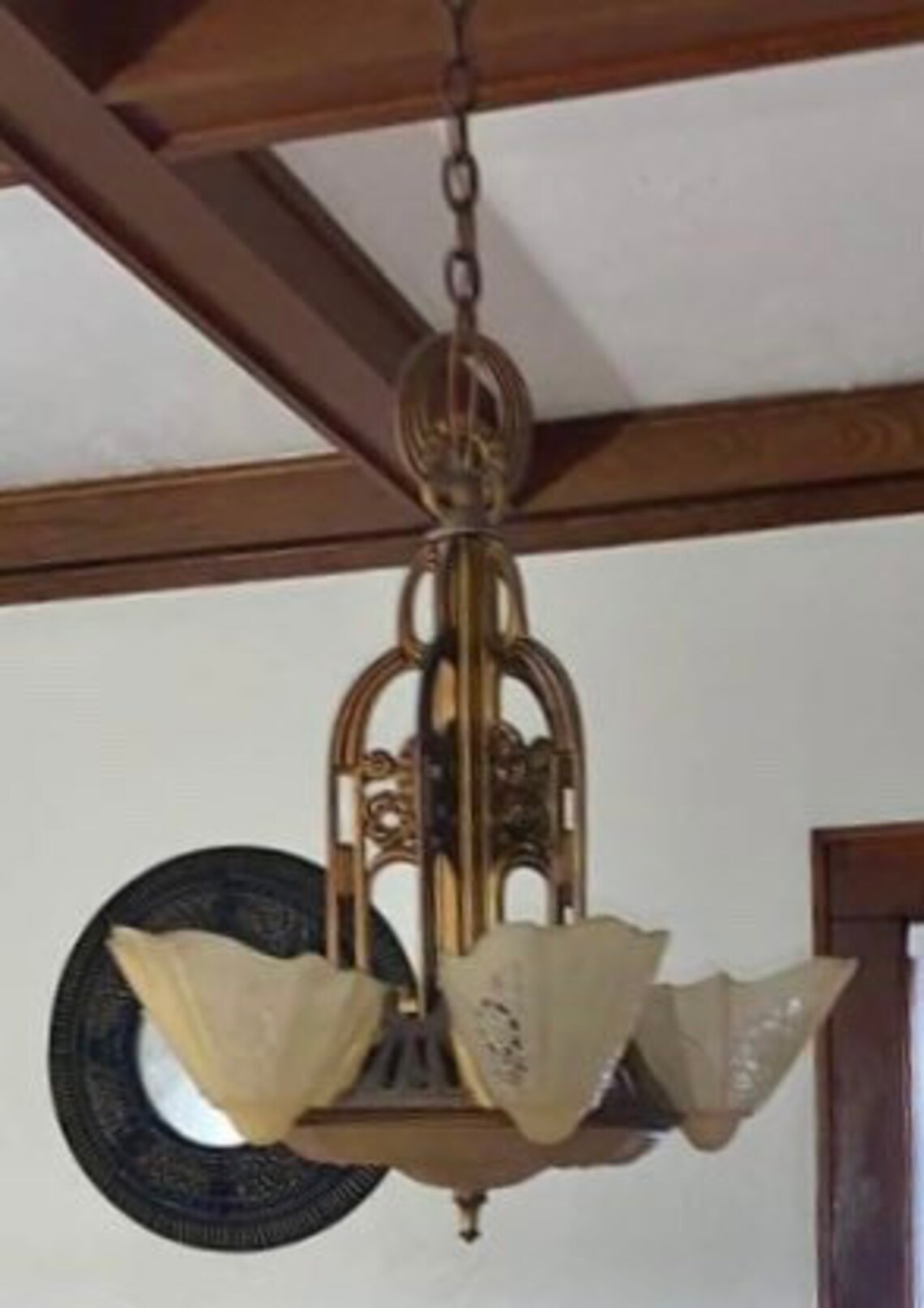 Lightolier After Sunset Art Deco fivebulb chandelier with Etsy